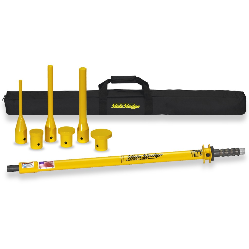 slidesledge 211403 21 Pound 46'' Multi-Head Hammer with 6 Pin Drivers Multi-Head Hammer
