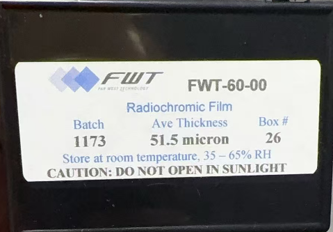 fwt FWT-60-00 RADIOCHROMIC DOSIMETERS