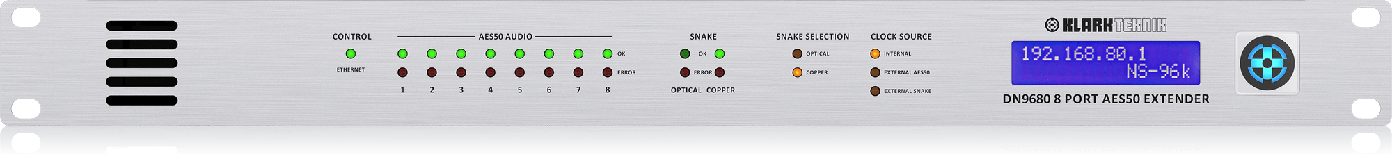 klarkteknik DN32-DANTE 32x32-ch Dante Expansion Module