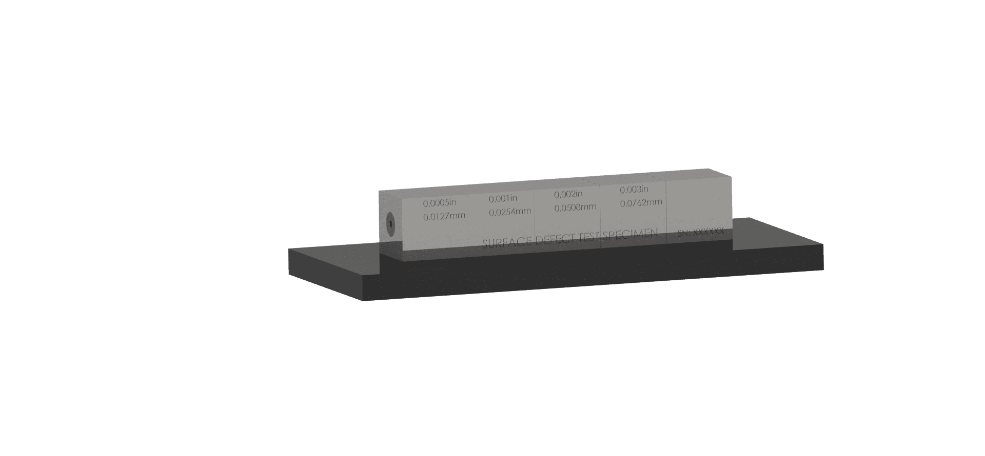 carbideprobes SDTS-B1 Surface Defect Test Specimen Block